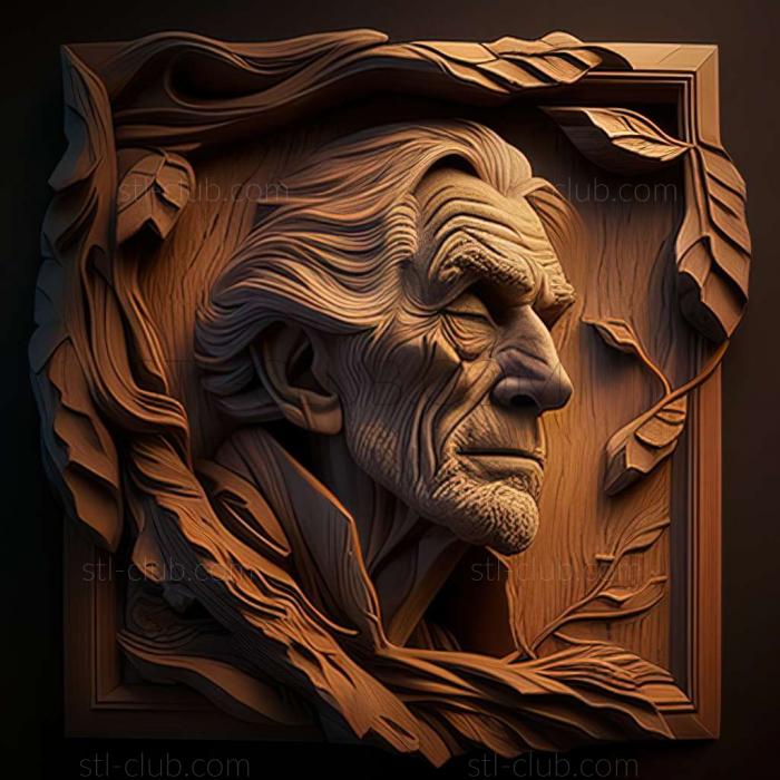3D мадэль Кларк Вурхиз, американский художник (STL)